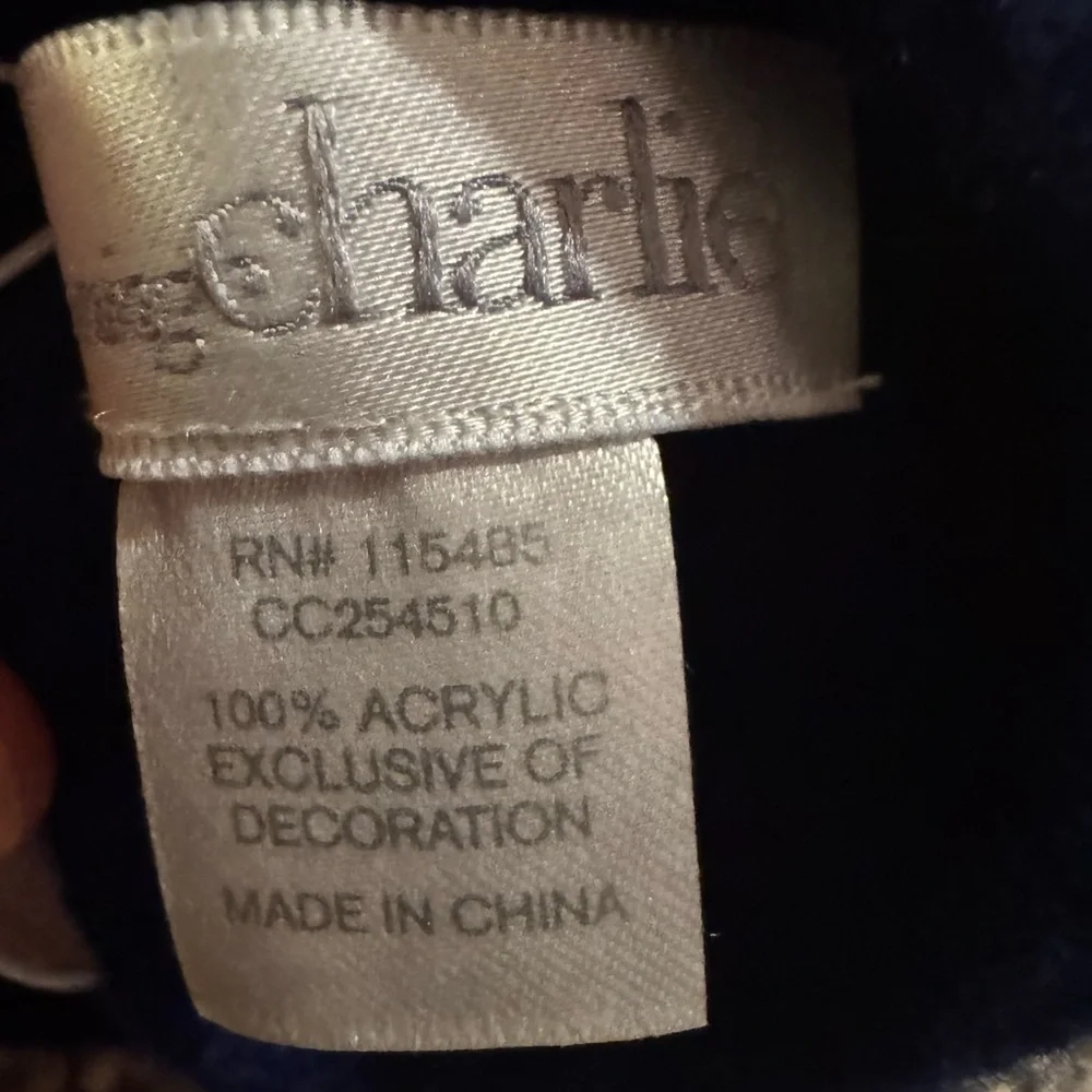 Charming Charlie NWT Knit Sequin Gloves Blue Women’s Cozy Warm One Size Acrylic